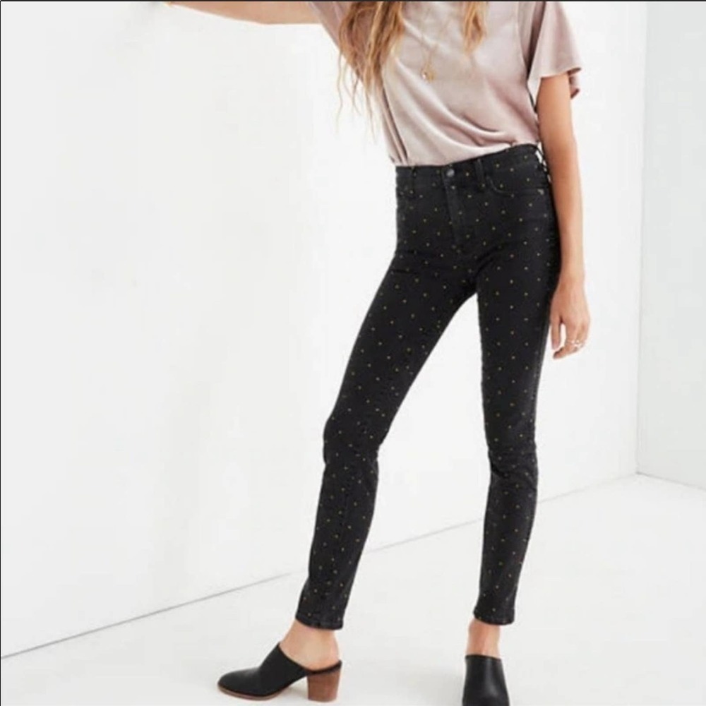 𝅺MADEWELL jeans black High Rise studded Skinny